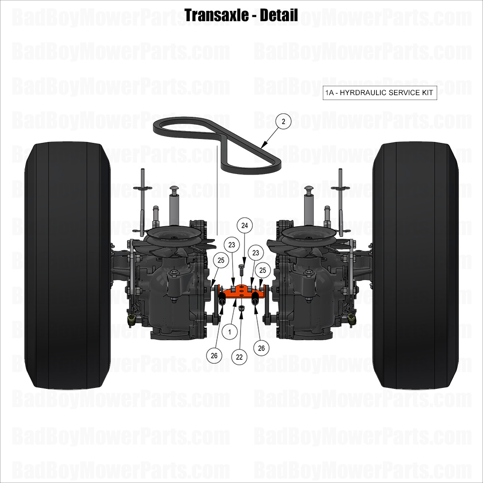 3900 - Bad Boy Mower Parts Lookup > 2025 > Revolt (36\" Deck) > Transaxle - Detail